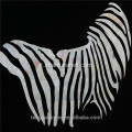 CANOSA seashell white zebra disegno pittura murale con telaio in metallo